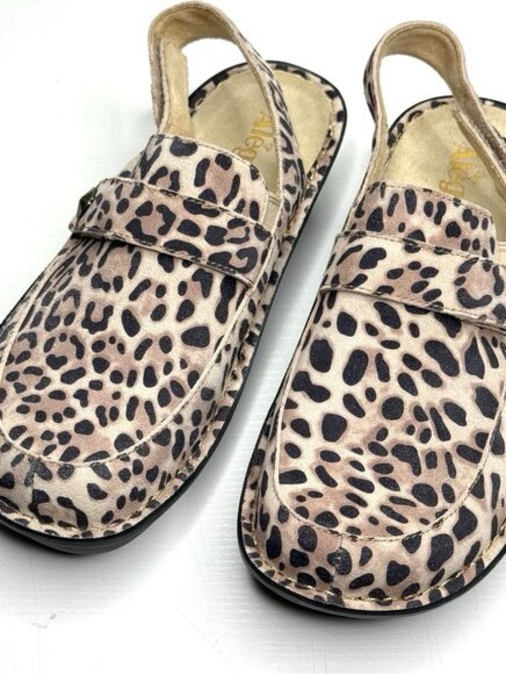 Alegria Taupe Leather Slingback Shoe
